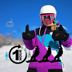 Picture of 3 Participants • 1hr Snowboard Semi-Private Lesson